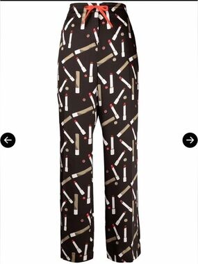 NWOT! VICTORIA BECKHAM Lipstick-Print Cotton Trousers